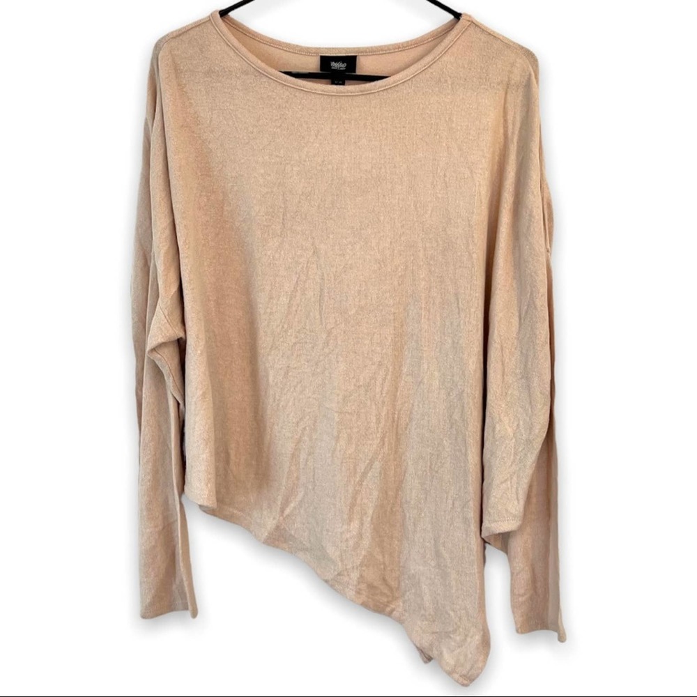 🌸 Mossimo Supply Co. | Women's Pink Super Soft Long-Sleeve Asymmetrical Sweater
